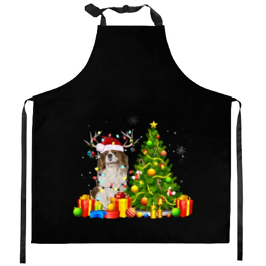 Cavalier King Charles Spaniel Christmas Dog Lover Kitchen Aprons