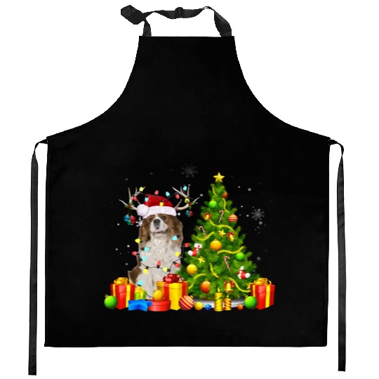 Cavalier King Charles Spaniel Christmas Dog Lover Kitchen Aprons