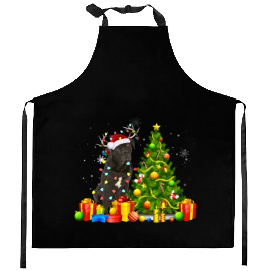 Cane Corso Christmas Dog Lover Xmas Santa Kitchen Aprons