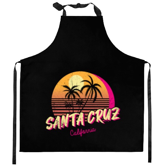 Retro Santa Cruz California Kitchen Aprons