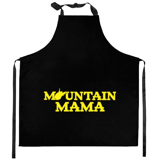 Mountain Mama Wv Blue And Gold Kitchen Aprons