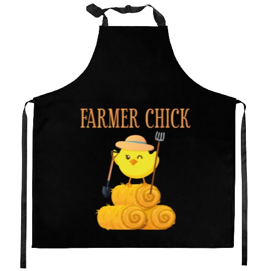 Farming Farmer Girl Chicken Farmer Kitchen Aprons