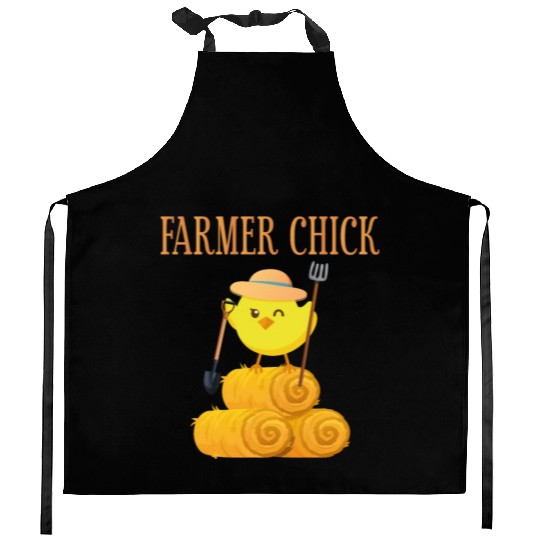 Farming Farmer Girl Chicken Farmer Kitchen Aprons