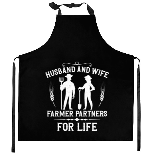 Farming Farmer Husband Wife Kitchen Aprons