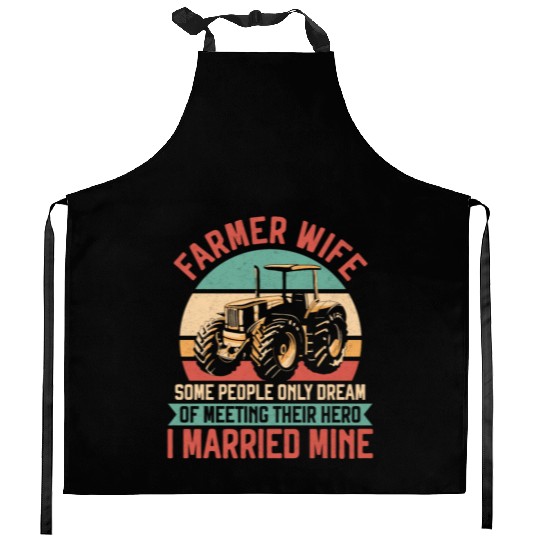 Farming Farmer Wife Vintage Kitchen Aprons