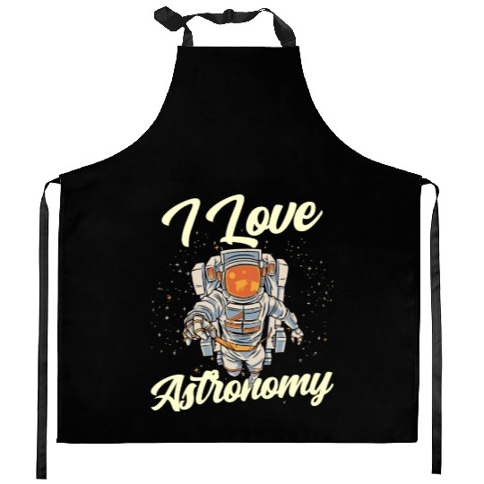 I Love Astronomy Rocket Space Planets Astronaut Kitchen Aprons