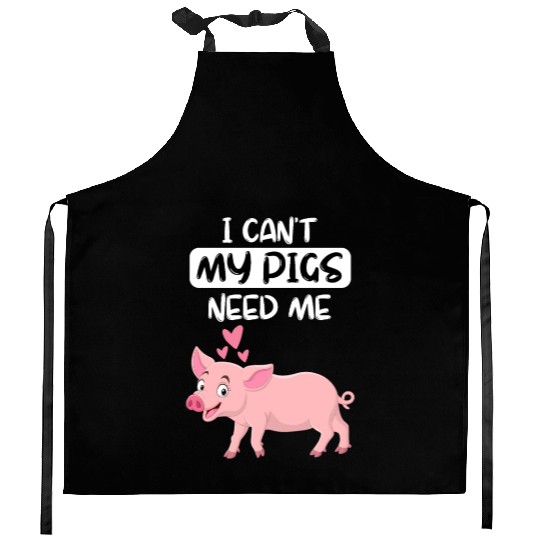 Farm Animal Piglet Farmer Funny Gift Pig Kitchen Aprons