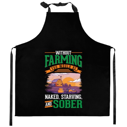 Local Farmers Support Agriculture Farming Kitchen Aprons