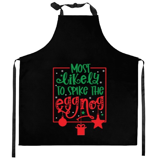 Xmas Quote, Funny Christmas Quote, Santa Claus Kitchen Aprons