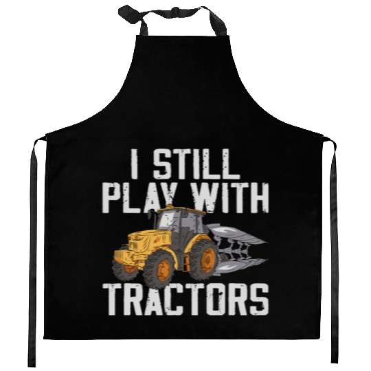 Farming Farmer Vintage Tractor I Kitchen Aprons
