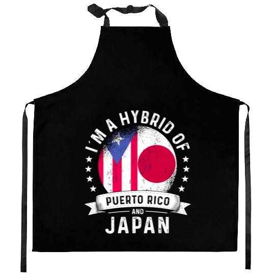 Puerto Rico Flag Japan Grown Country Flags Kitchen Aprons