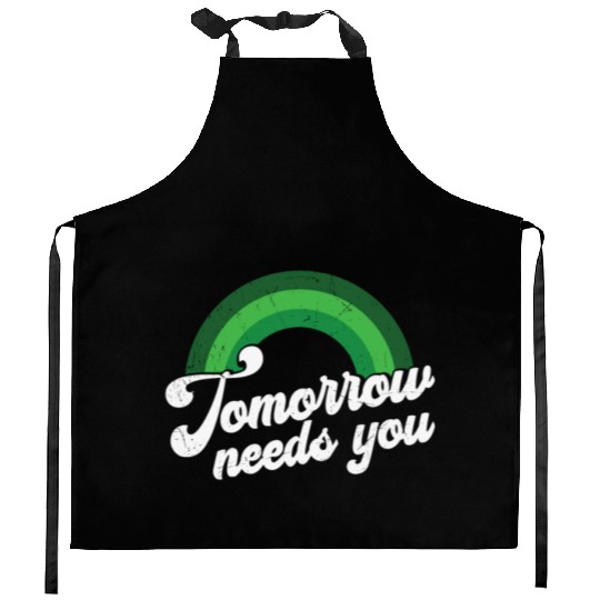 Rainbow Mental Health Tomorrow Needs You Kitchen Aprons