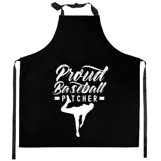 Proud Baseball Pitcher Hobby Player Sayings Kitchen Aprons