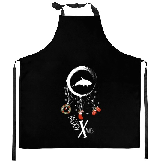 Winter dreamcatcher Christmas Orca Kitchen Aprons
