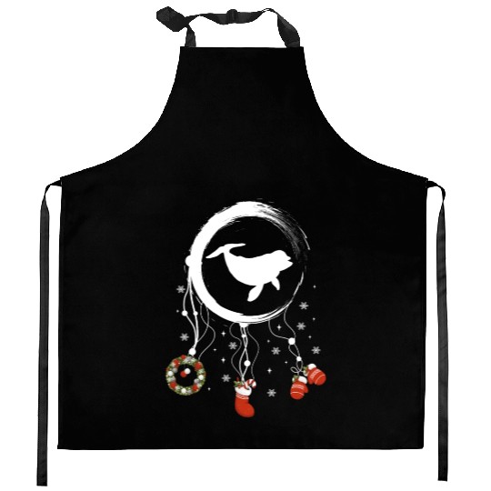Winter dreamcatcher Christmas Dolphin Kitchen Aprons