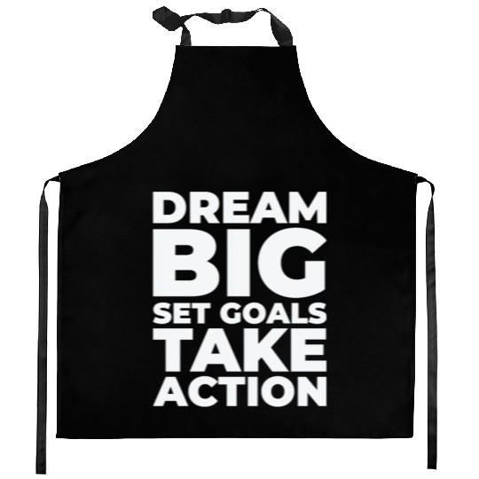Goal Life Quotes Positive Message Motivational Kitchen Aprons