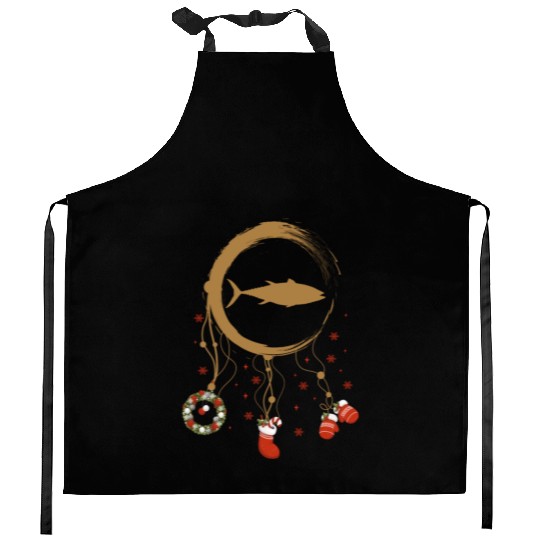 Winter dreamcatcher Christmas Tuna Kitchen Aprons