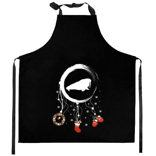 Winter dreamcatcher Christmas Walrus Kitchen Aprons