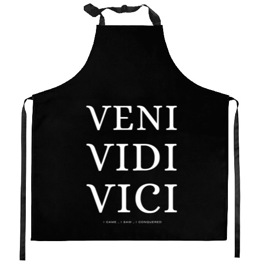 VENI , VIDI , VICI Motivational Quotes Kitchen Aprons