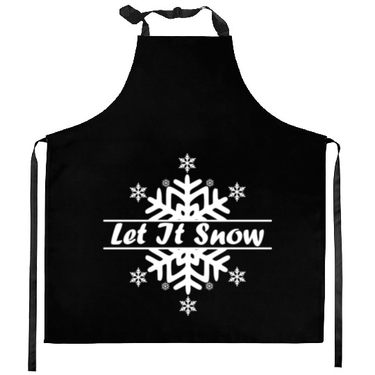 Let it snow in Christmas Kitchen Aprons