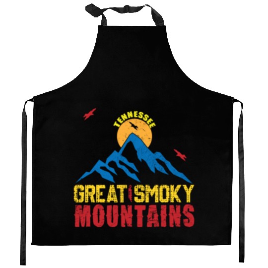 Great Smoky Mountains Tennessee Mountain Hiking Kitchen Aprons