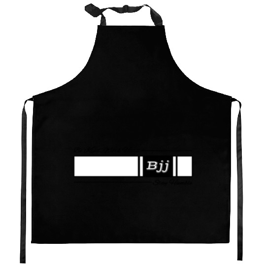 Jiu Jitsu White Belt Be Kind Work Hard Stay Humble Kitchen Aprons