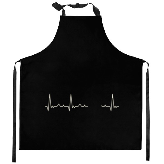 Car Classic 1920s. Heart. Love. EKG. Pulse. Beat. Kitchen Aprons