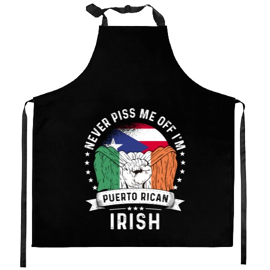 Puerto Rico Flag Ireland Grown Funny Humor Kitchen Aprons