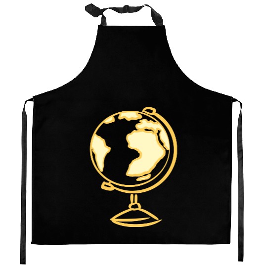 Globe Icon. Geography Teacher. Education symbol Kitchen Aprons
