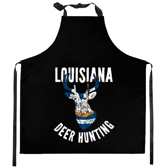 Louisiana Deer Hunting Buck Stag Hunter Kitchen Aprons