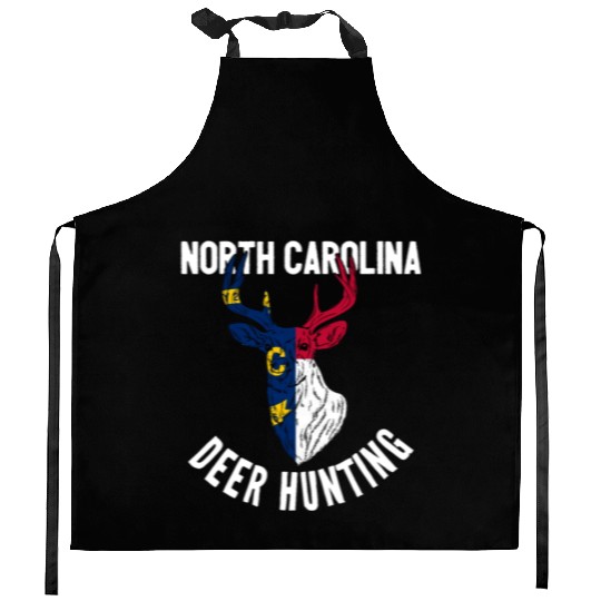 North Carolina Deer Hunting Buck Stag Hunter Kitchen Aprons