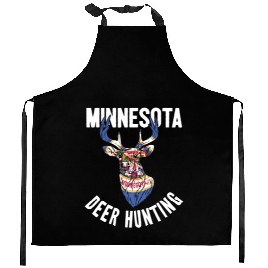 Minnesota Deer Hunting Buck Stag Hunter Kitchen Aprons