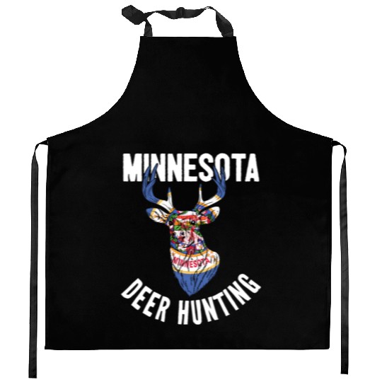 Minnesota Deer Hunting Buck Stag Hunter Kitchen Aprons