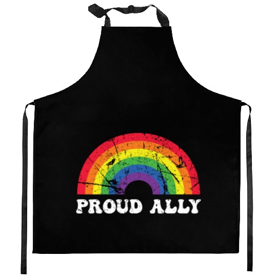 Proud Ally Lgbt Ally Rainbow Pride Month Gay Kitchen Aprons