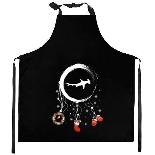 Winter dreamcatcher Christmas Hammerhead shark Kitchen Aprons