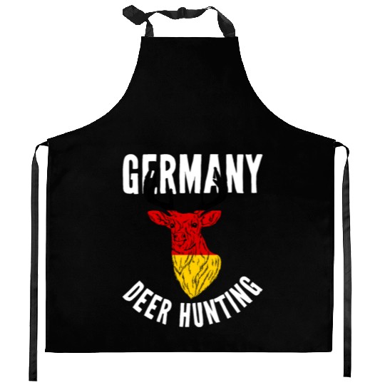 Germany Deer Hunting Buck Stag German Hunter Kitchen Aprons