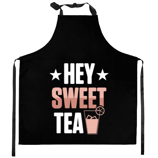 Funny Hey Sweet Tea Glass Drinking Iced Tea Kitchen Aprons