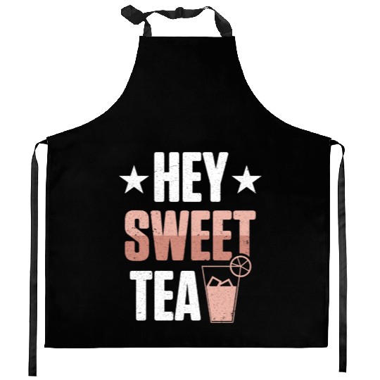 Funny Hey Sweet Tea Glass Drinking Iced Tea Kitchen Aprons