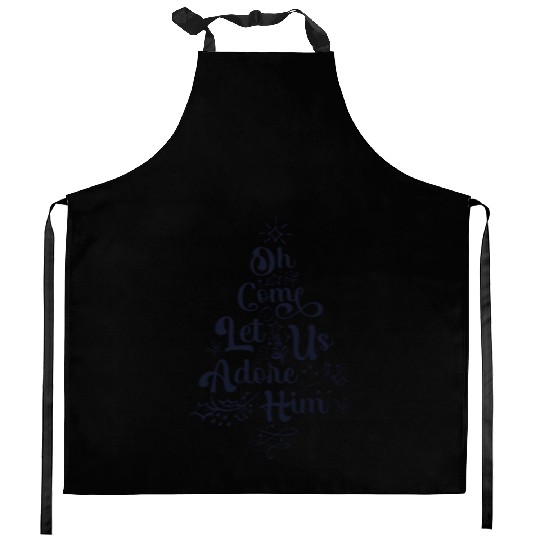 Oh Come Let Us Adore Him Jesus Family Christian Kitchen Aprons