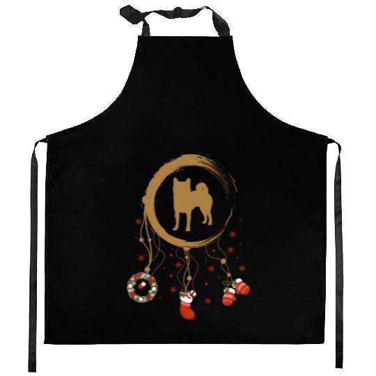 dog dreamcatcher Christmas Shiba Inu Kitchen Aprons