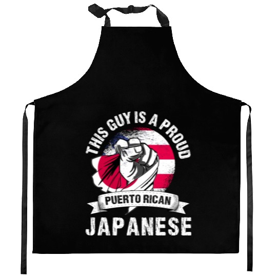 Puerto Rico Flag Japan Grown Men Boys Guy Kitchen Aprons