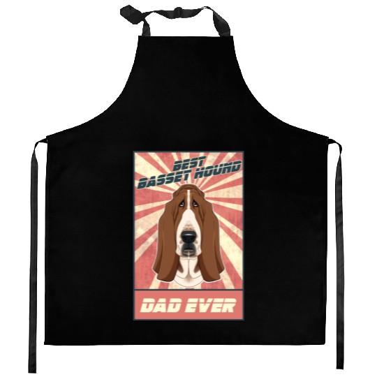 Best Basset Hound Dad Ever I Basset Lover Kitchen Aprons