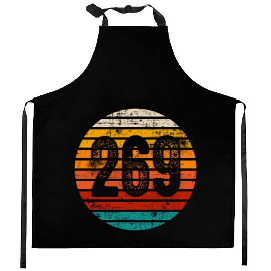 Distressed Vintage Sunset 269 Area Code Kitchen Aprons