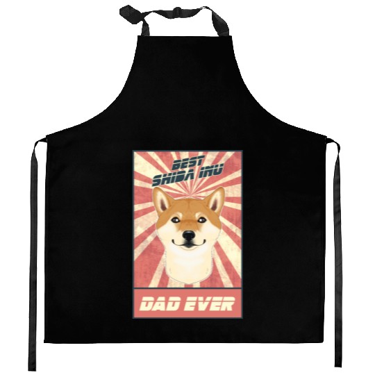 Best Shiba Inu Dad Ever I Shiba Inu Lover Kitchen Aprons