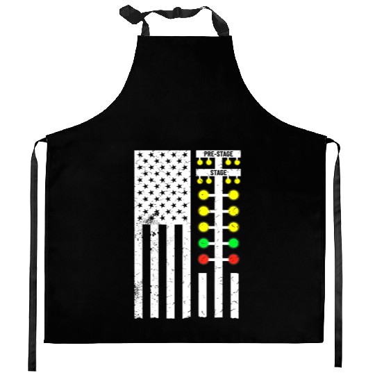 Drag Racing Flag American Drag Racer Drag Strip Kitchen Aprons