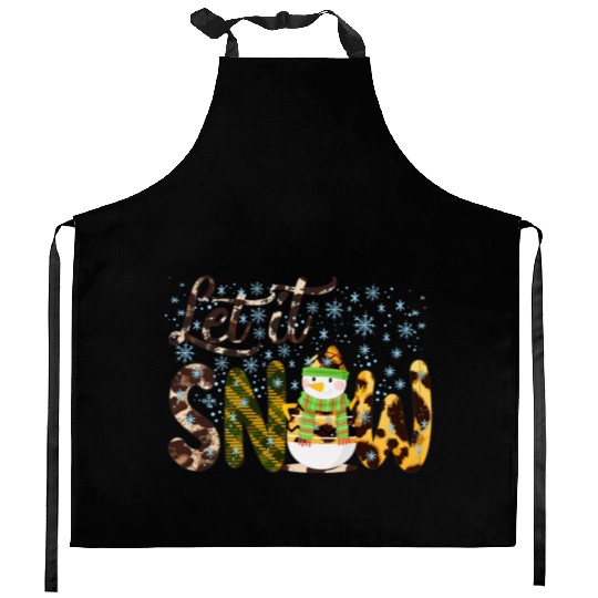 Christmas Snowman, Let it snow , Snowman gift Kitchen Aprons