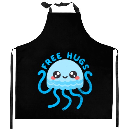 Jellyfish free hugs Kitchen Aprons