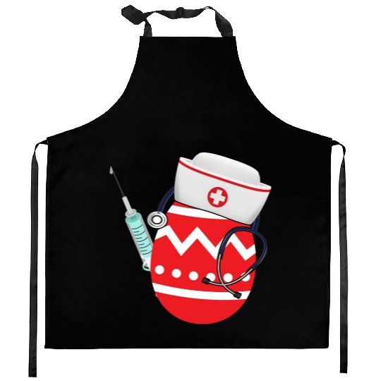 Funny Easter Egg Nurse Stethoscope Syringe RN Kitchen Aprons