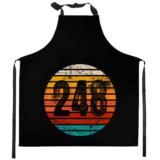 Distressed Vintage Sunset 248 Area Code Kitchen Aprons