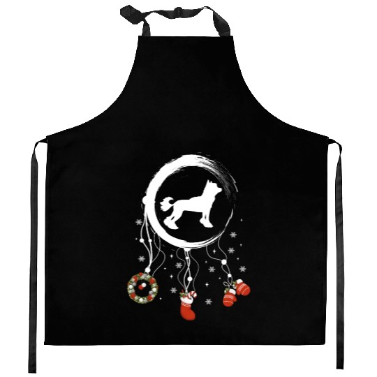 dog dreamcatcher Christmas Chinese Crested Kitchen Aprons